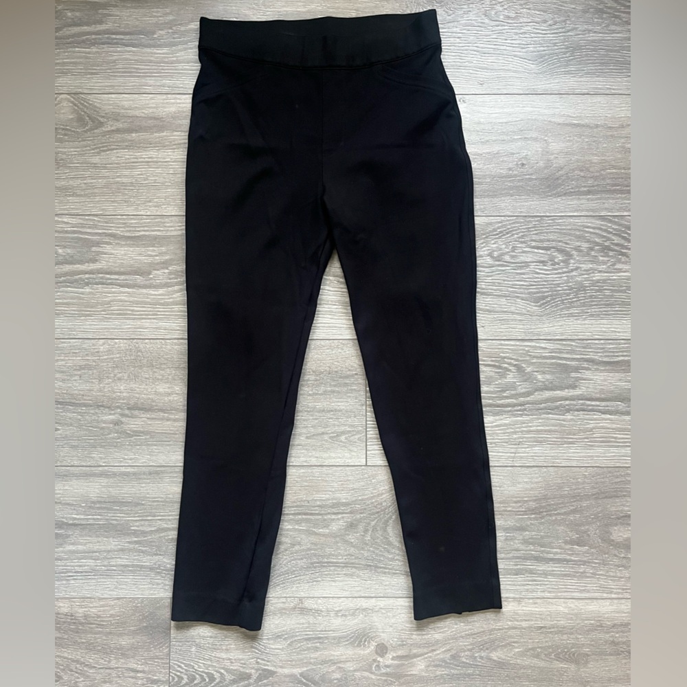 SPANX Black Faux Front Pockets Leggings Size M Casual Party Work Classic Basic
